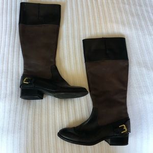 Brown and Black Ralph Lauren Leather Boots